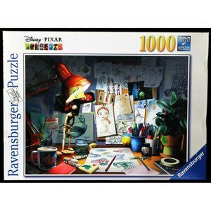 Disney Pixar Ravensburger Puzzle The Artist's Desk 1000 Pieces 19 432 2 Sketches